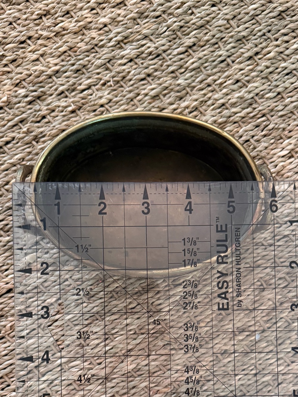 Vintage Oval Brass Planter with Handles - Picture 7 of 7